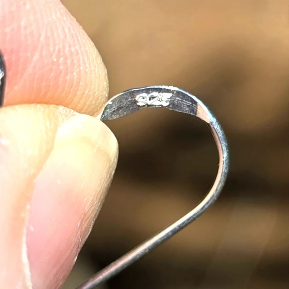 Rutilated Natural quarts Garnets & Peridot Sterling Earrings - Picture 10 of 10